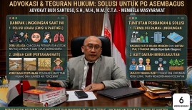 Gagal Kelola Limbah dan Emisi, Pengelola PG Asembagus Dituntut Tanggung Jawab