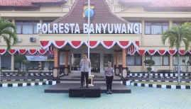 Kapolresta Banyuwangi Pimpin Apel Jam Pimpinan, Tekankan Kesehatan dan Kinerja Humanis