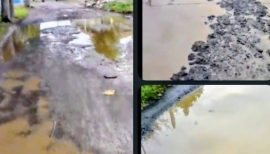 Vidio Viral Kondisi Jalan Kritis..! Tergenang Bak Kolam di Muncar Banyuwangi, Pengendara Tagih Tanggung Jawab 