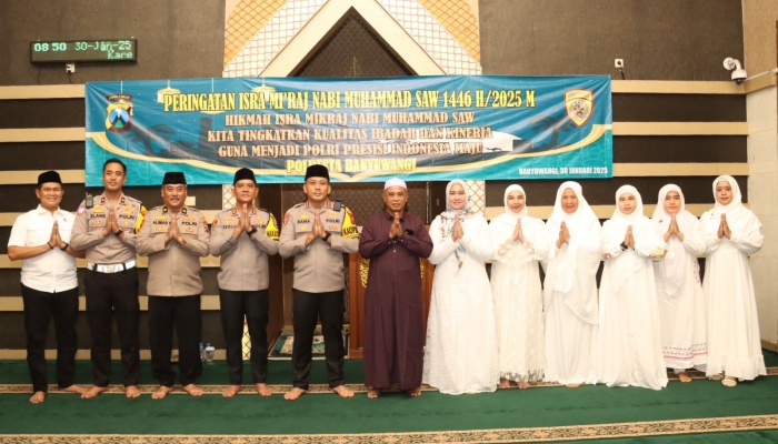 Berlangsung Khidmat; Polresta Banyuwangi Gelar Peringatan Isra Miraj 1446 H