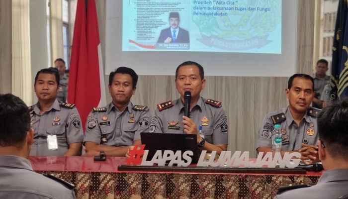 Kalapas II B Lumajang Gelar Sosialisasi  Panca Carana Laksya Pemasyarakatan dan Evaluasi Tugas Pokok Fungsi