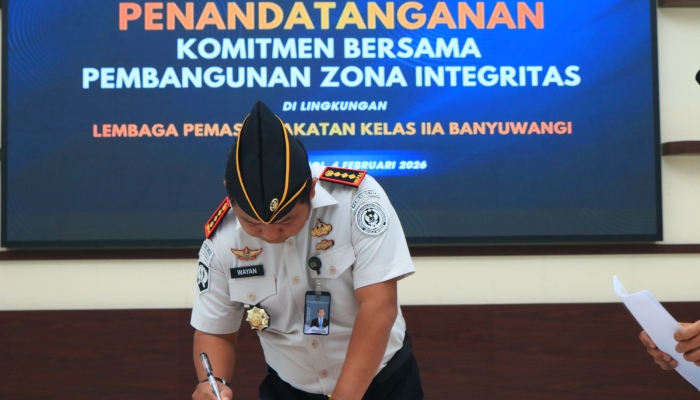 Lapas Banyuwangi Deklarasikan Pembangunan Zona Integritas, Siap Raih Predikat WBBM