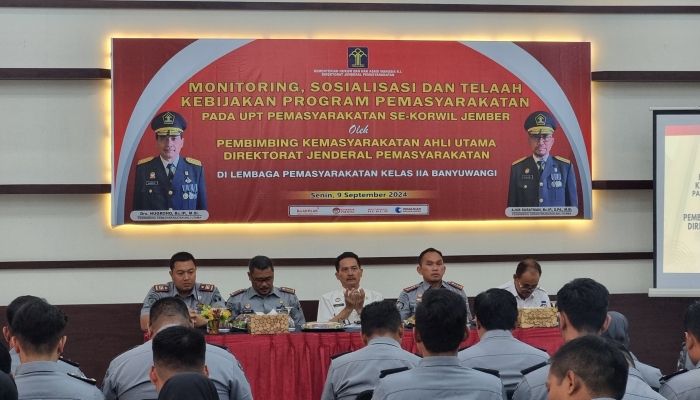 Lapas Kelas IIB Lumajang Hadiri Monitoring dan Sosialisasi Program Pemasyarakatan