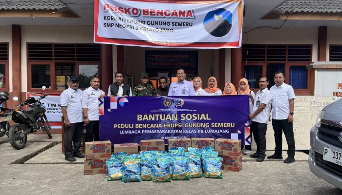 Lapas Kelas IIB Lumajang Peduli korban Erupsi Gunung Semeru