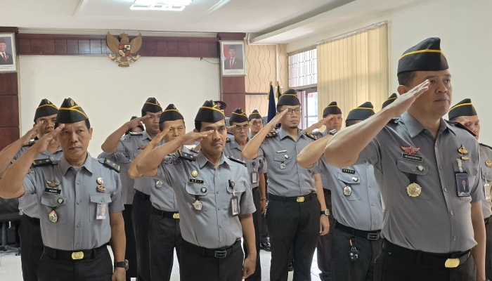 Lapas Lumajang Ikuti Apel Bersama Pegawai Kementerian Secara Virtual