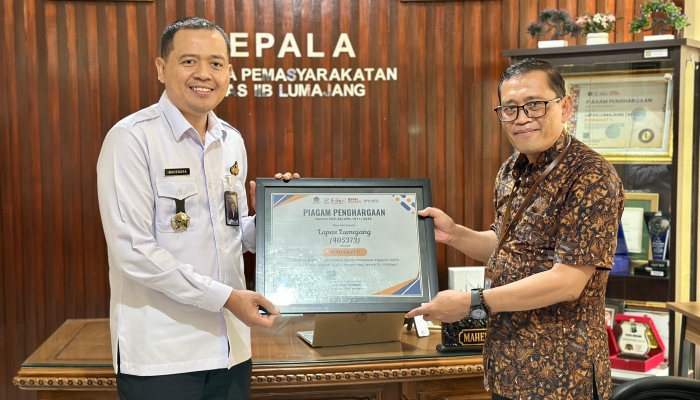 Lapas Lumajang Raih Peringkat 2 IKPA Kategori Pagu Sedang, Penghargaan Diserahkan Langsung oleh Kepala KPPN Je