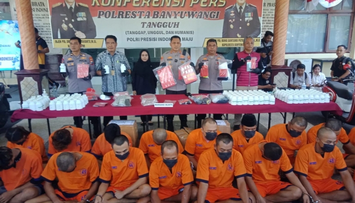 Polresta Banyuwangi Ungkap 37 Kasus Narkoba dan OKB dalam Operasi Tumpas Semeru 2025