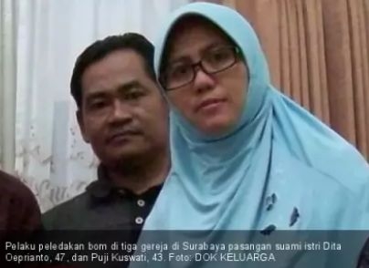 PUJI KUSWATI DIDUGA AKTOR BOM BUNUH DIRI ASAL BANYUWANGI