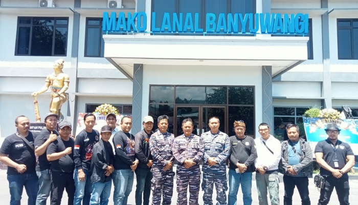 Puluhan Pimpinan Media Gruduk Mako Lanal Banyuwangi