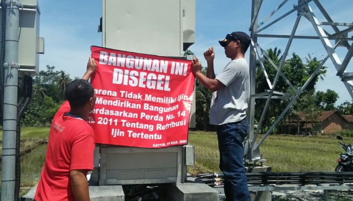 TOWER BODONG MILIK INDOSAT DISEGEL POL PP