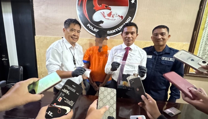 Ungkap Kasus Narkoba; Polresta Banyuwangi Bekuk Pengedar dan Amankan Barang Bukti 50 Gram Sabu